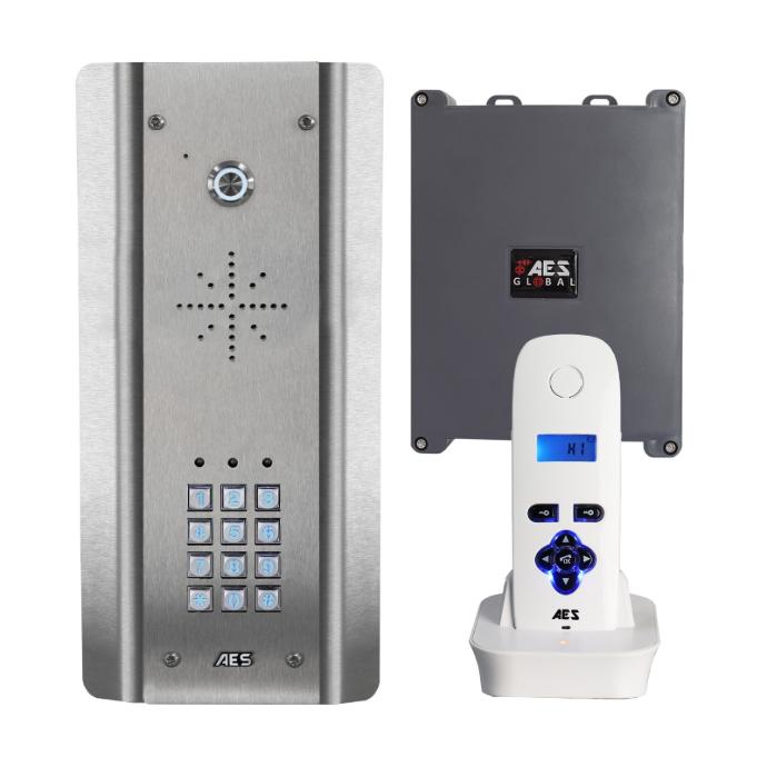 DECT draadloze intercom met handset + codepaneel zilver