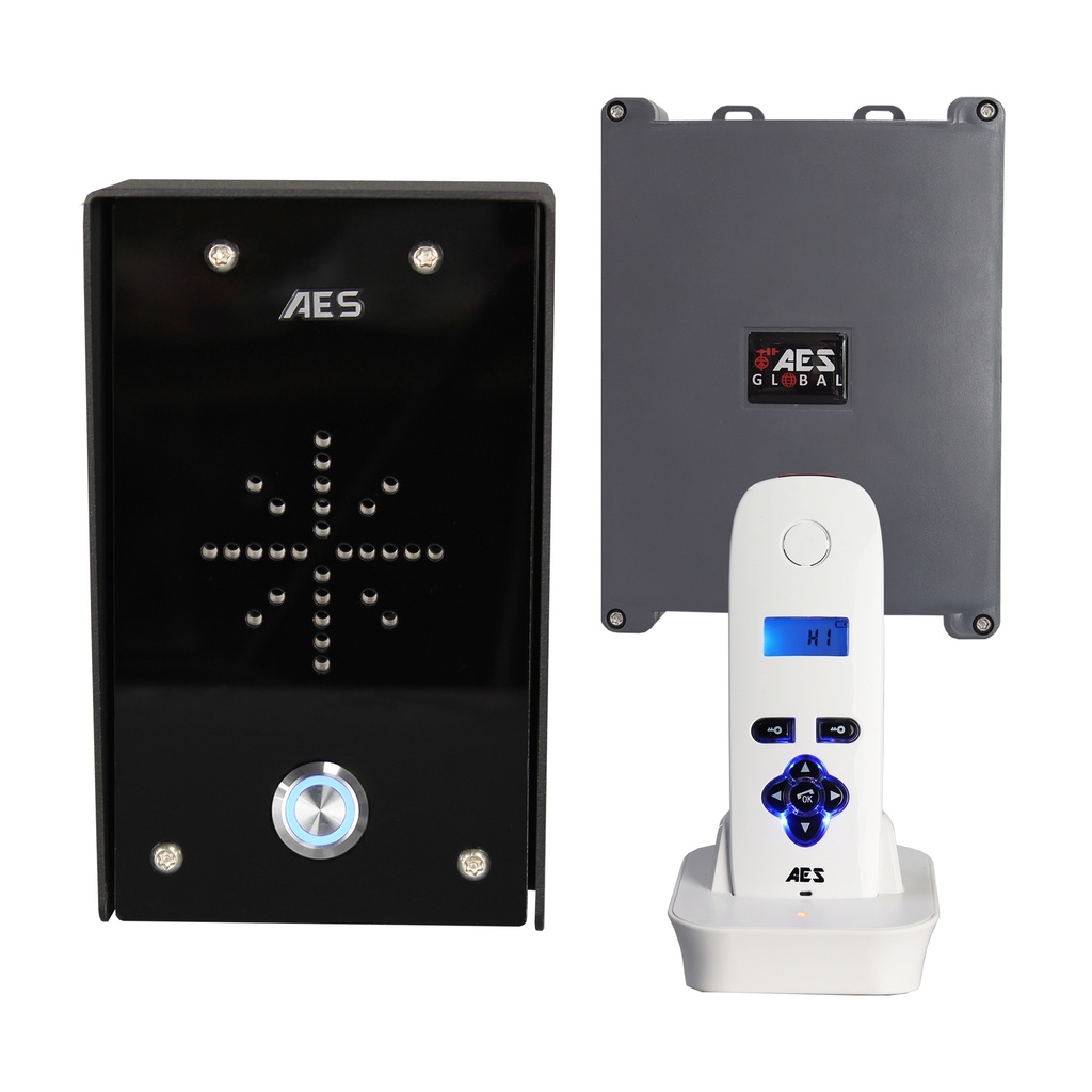 DECT draadloze intercom met handset zwart
