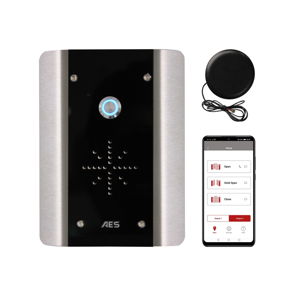 GSM intercom met in/uitbelfunctie RVS