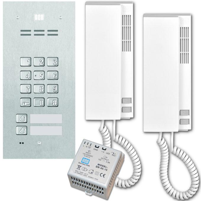 Kit Intercom Audio code 2B encastré
