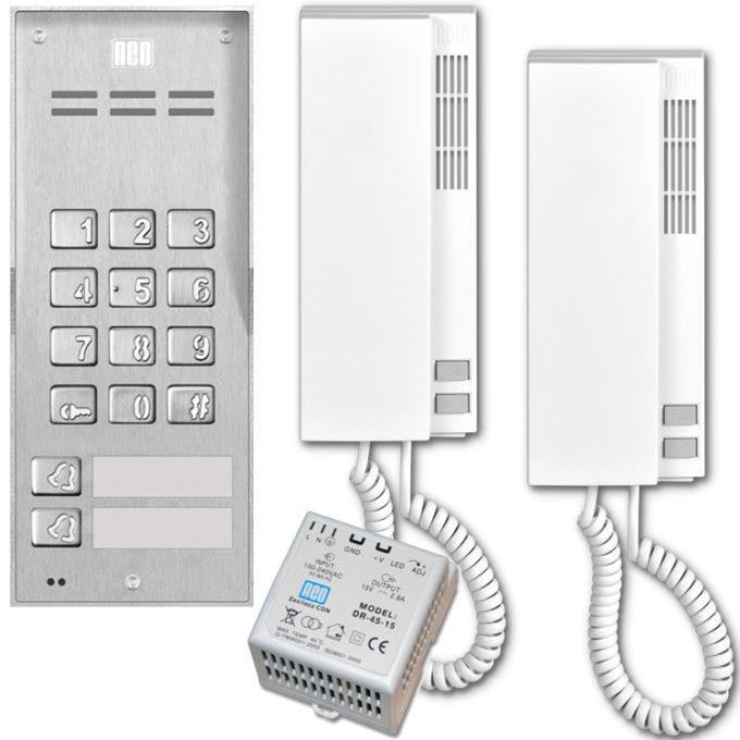 Audio Intercomkit code 2K Opbouw