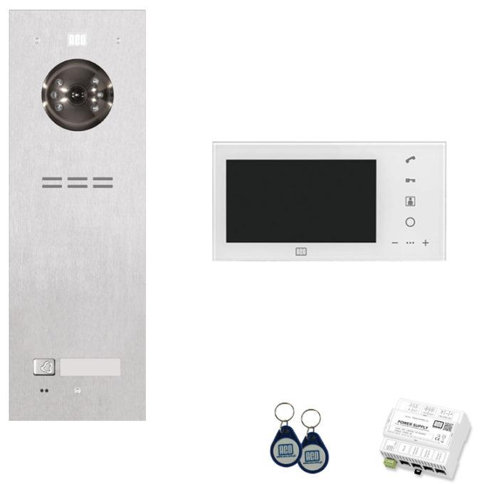 Kit intercom vidéo 1B/1M encastré