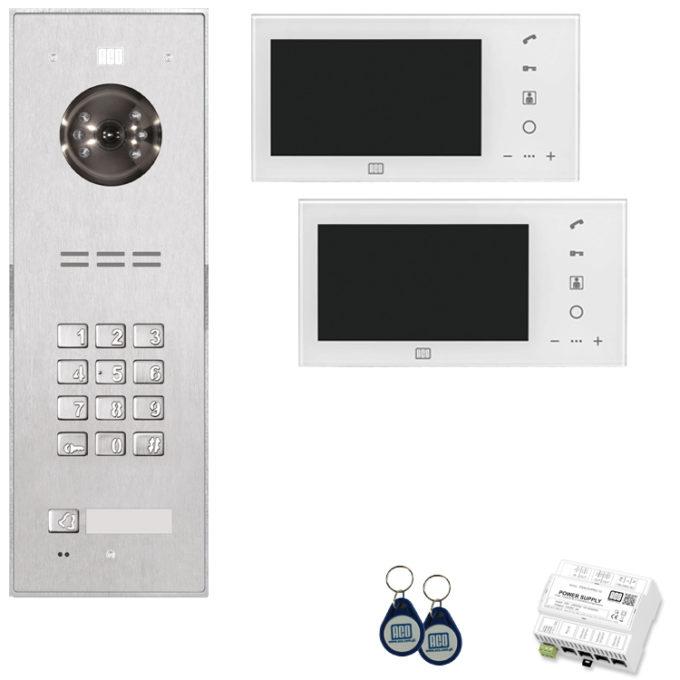 Video intercomkit code 1K/2M Opbouw