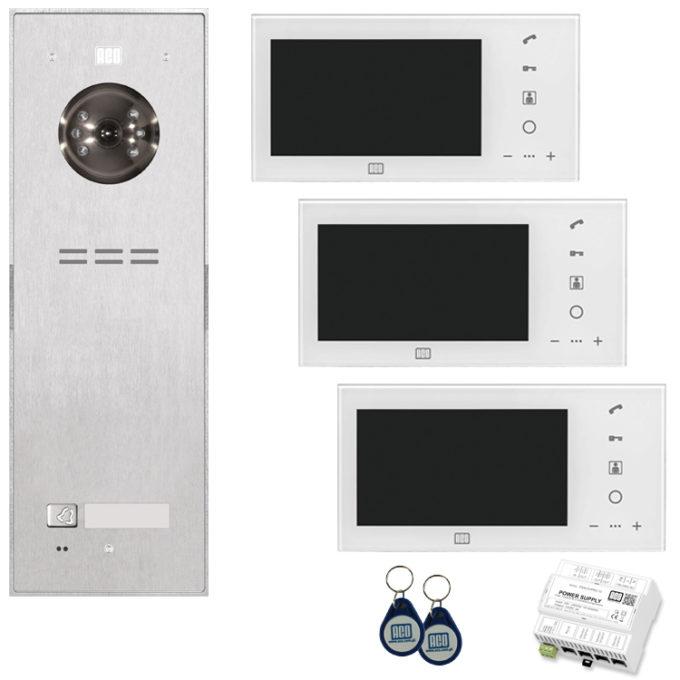 Video intercomkit 1K/3M Opbouw