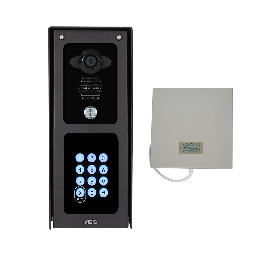 Smart videofoon  - WiFi/LAN - Code - Modulair zwart