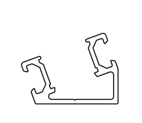 Schuin zwart profiel, voor lijst 30mm, 2m lang