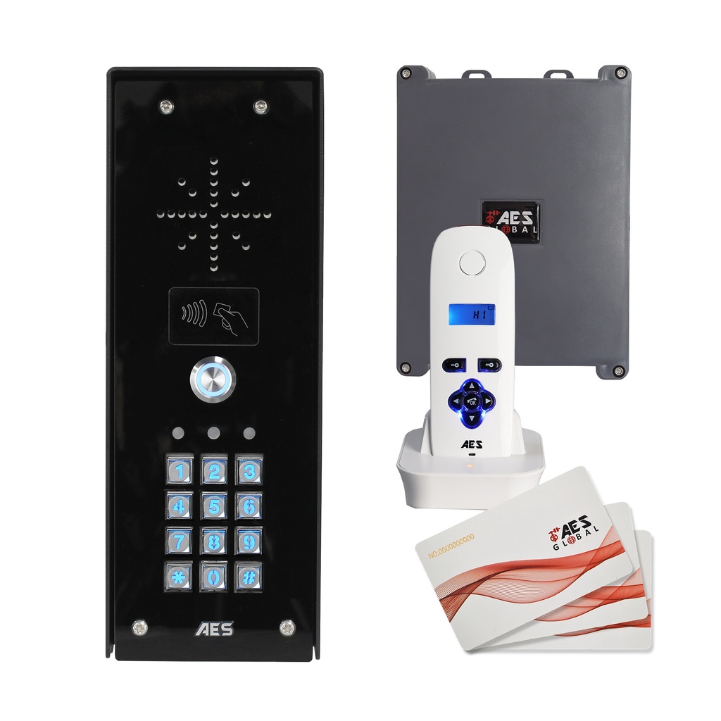 603-IBPK-EU DECT audio intercom, code&prox., 1handset