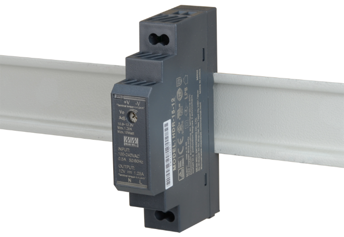 DIN-rail voeding - 12VDC/1,25A