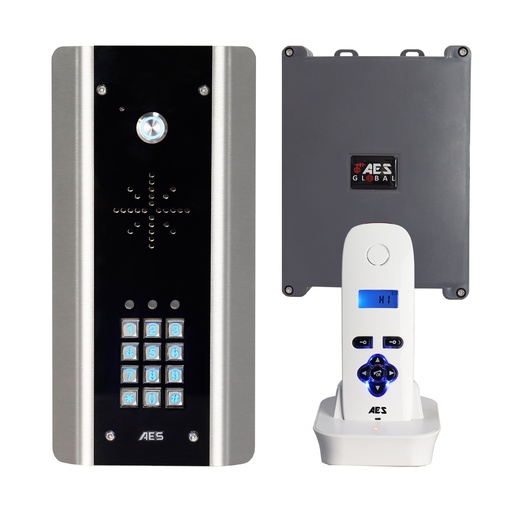 [A2005309] DECT draadloze intercom met handset + codepaneel RVS
