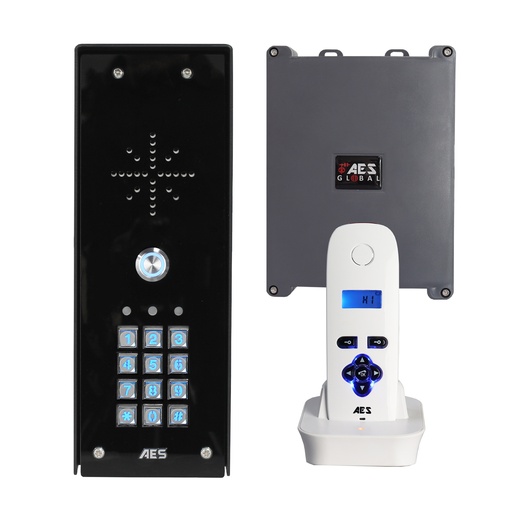 [A2005419] DECT draadloze intercom met handset + codepaneel zwart