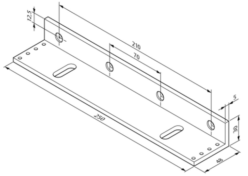 [AA000398984] Zijbeugel tegenplaat elektromagneet RVS 5400N