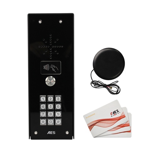 [A2006432] GSM intercom met in/uitbelfunctie en code/badge zwart
